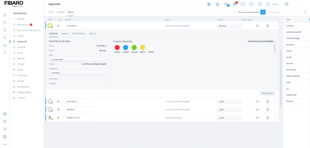 Philips Hue sur Fibaro Home Center