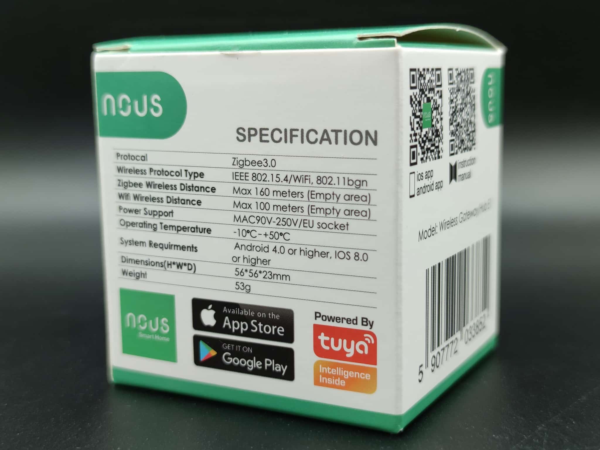 Test de la box domotique NOUS E1 Zigbee compatible Tuya