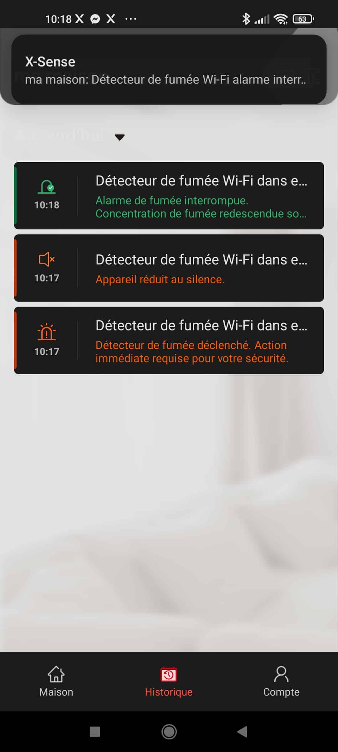 X-Sense Détecteur de Fumée Wi-FI Compatible avec l'Appli X-Sense