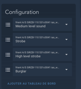 Configuration Frient Smart Siren dans Home Assistant