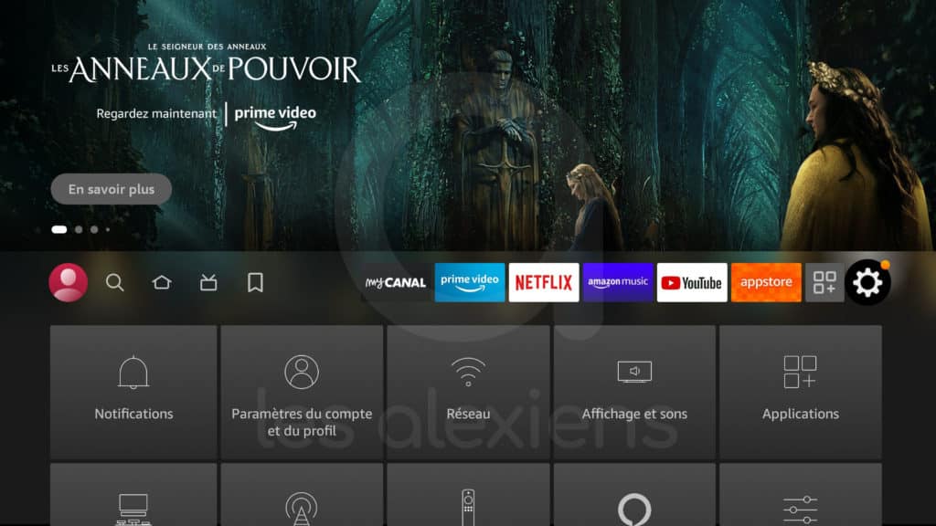 Paramètres Amazon Fire TV