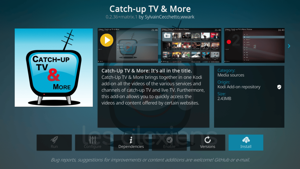 La TV gratuite sur Fire TV avec Kodi et Catch-Up TV & More