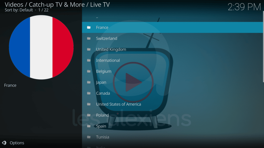 Chaines TV de la TNT française sur Fire TV Stick via Kodi