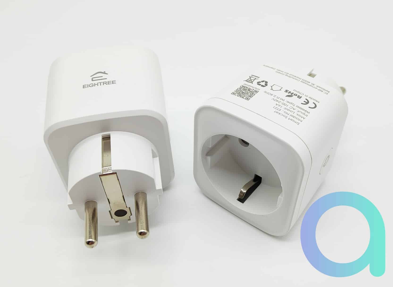 2PCS Prise Connectée Wifi, 16A Compatible avec Android iOS