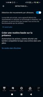 Détection de présence Alexa