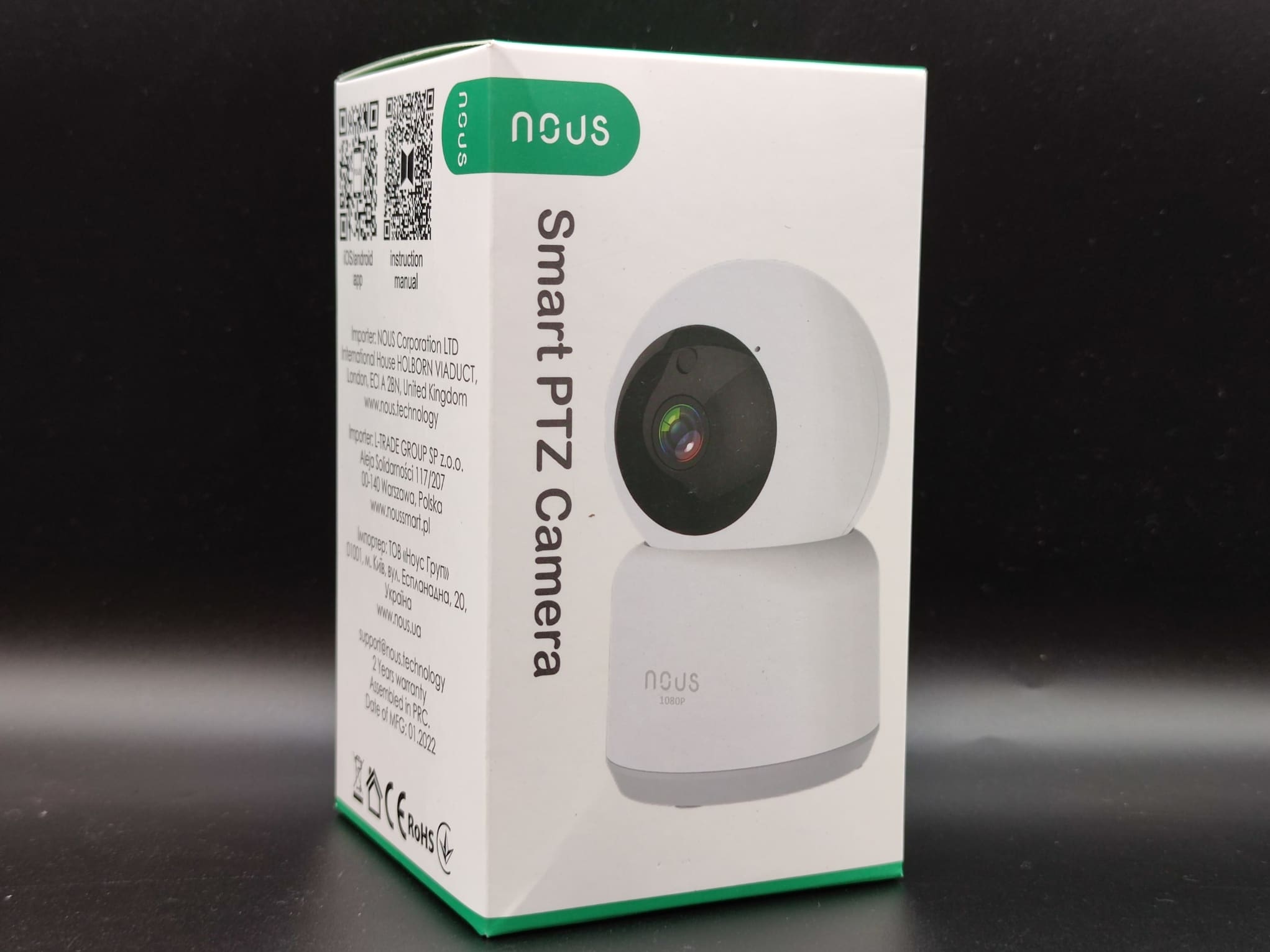 Caméra IP Ptz 2MP FullHD 1080p Wifi - NOUS-W2 - nous