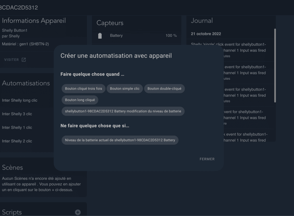 Créer une automatisation Home Assistant