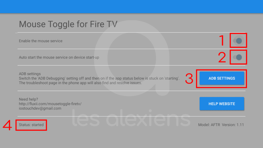 Configuration de Mouse Toggle for Fire TV