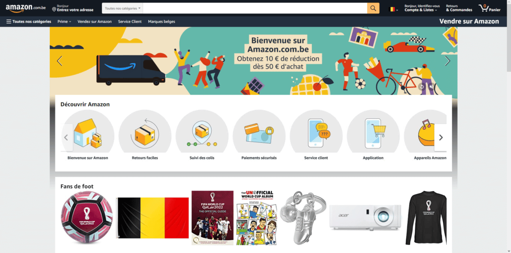 La plateforme Amazon.com.be ouvre ses portes
