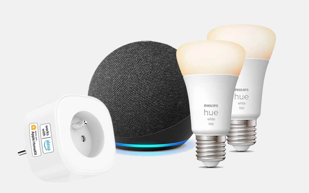 Prise Meross MSS210 et ampoule Philips Hue White 1100 avec Echo Dot 4