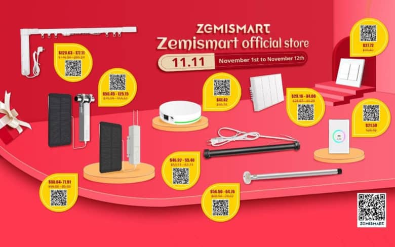 A l'occasion du Single Day, Zemismart casse les prix sur sa domotique Tuya / Smart Life