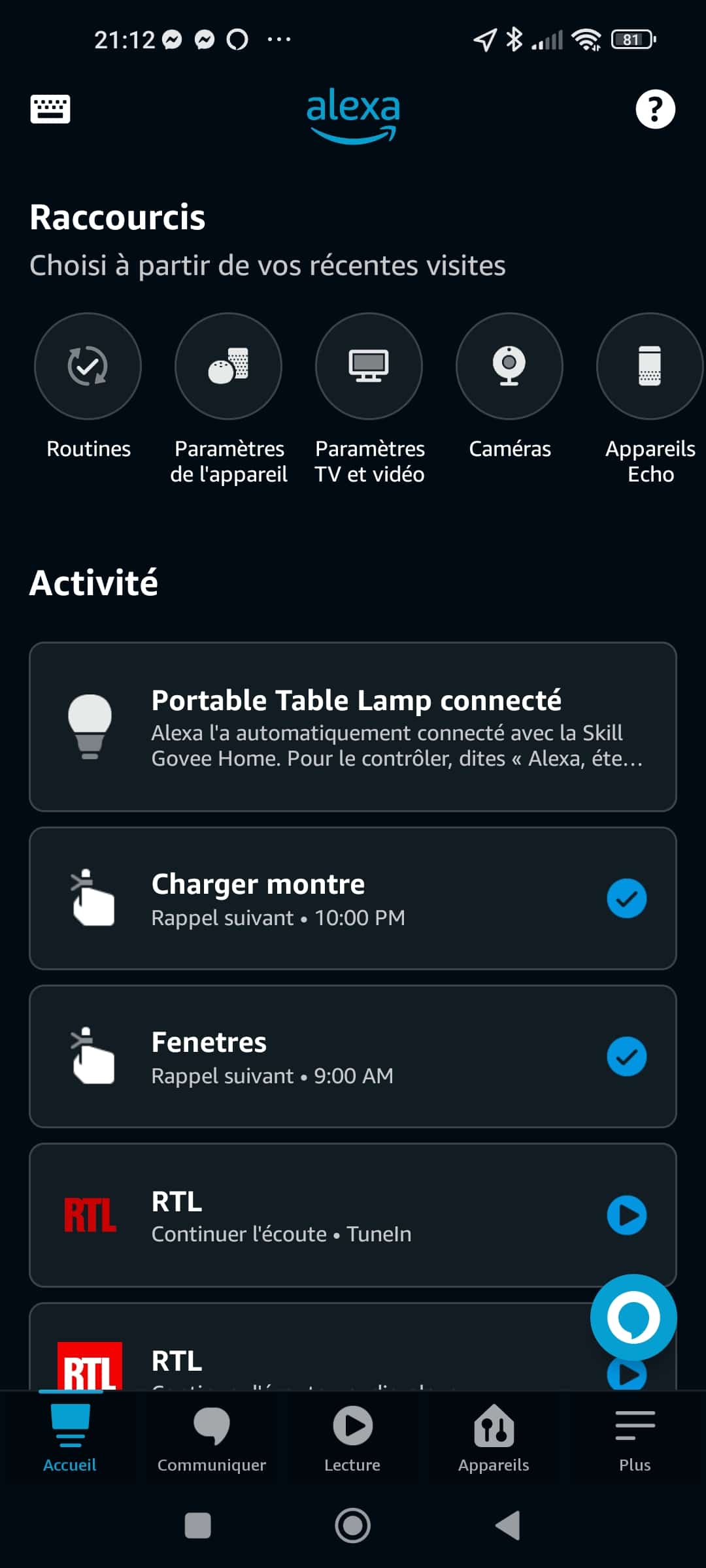 Smart Accueil RGB LED Rotin Couvercle Lampe Google Alexa App