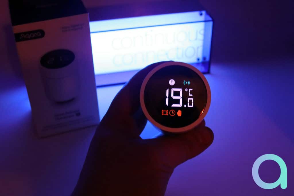 L'affichage LED du thermostat de radiateur Aqara