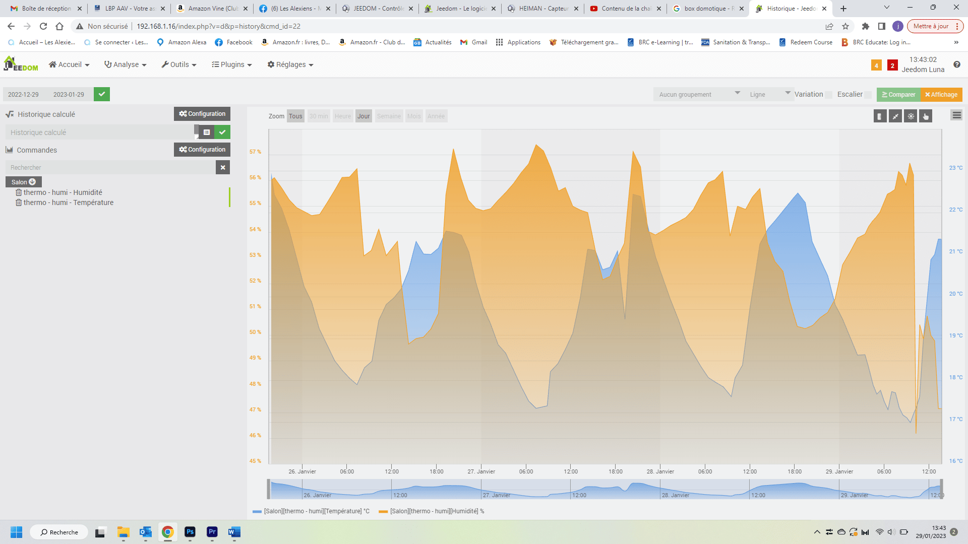 HEIMAN - Capteur de temperature et humidité Zigbee 3.0 avec écran