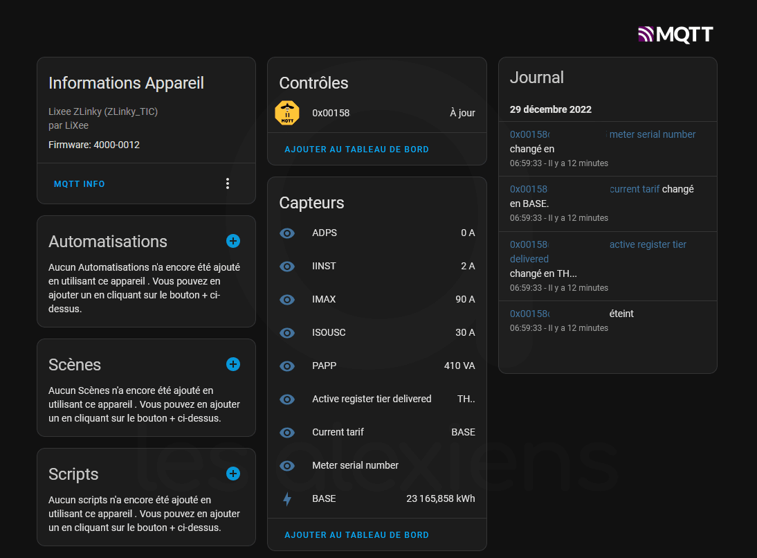 Module téléinformation DIN TIC compatible Linky - Lixee 