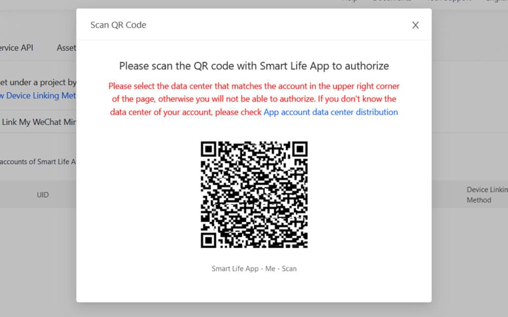 Scanner le QR dans l'app Smart Life