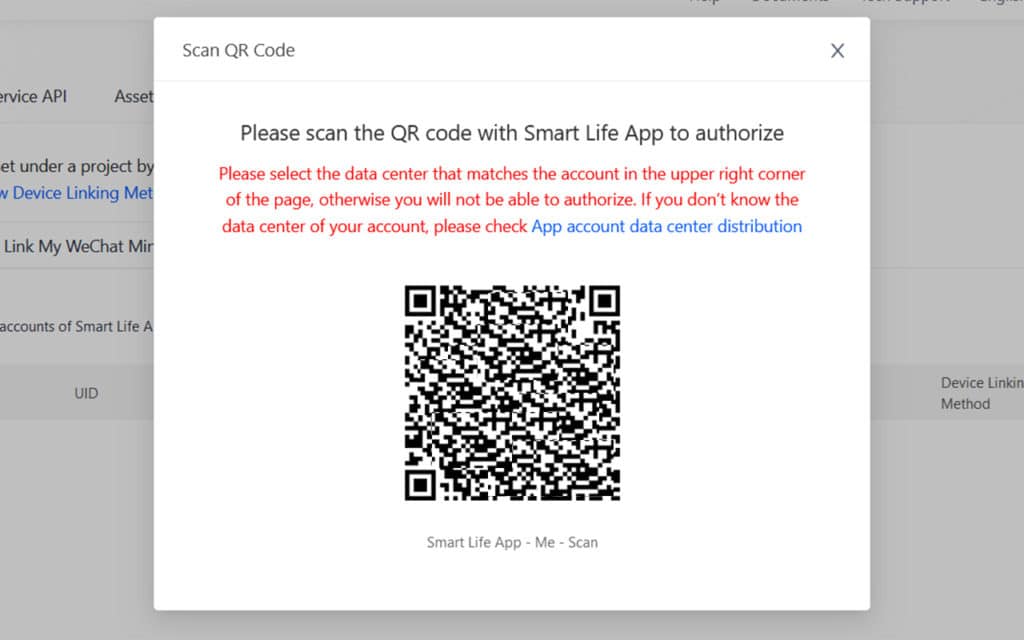 Scanner le QR dans l'app Smart Life
