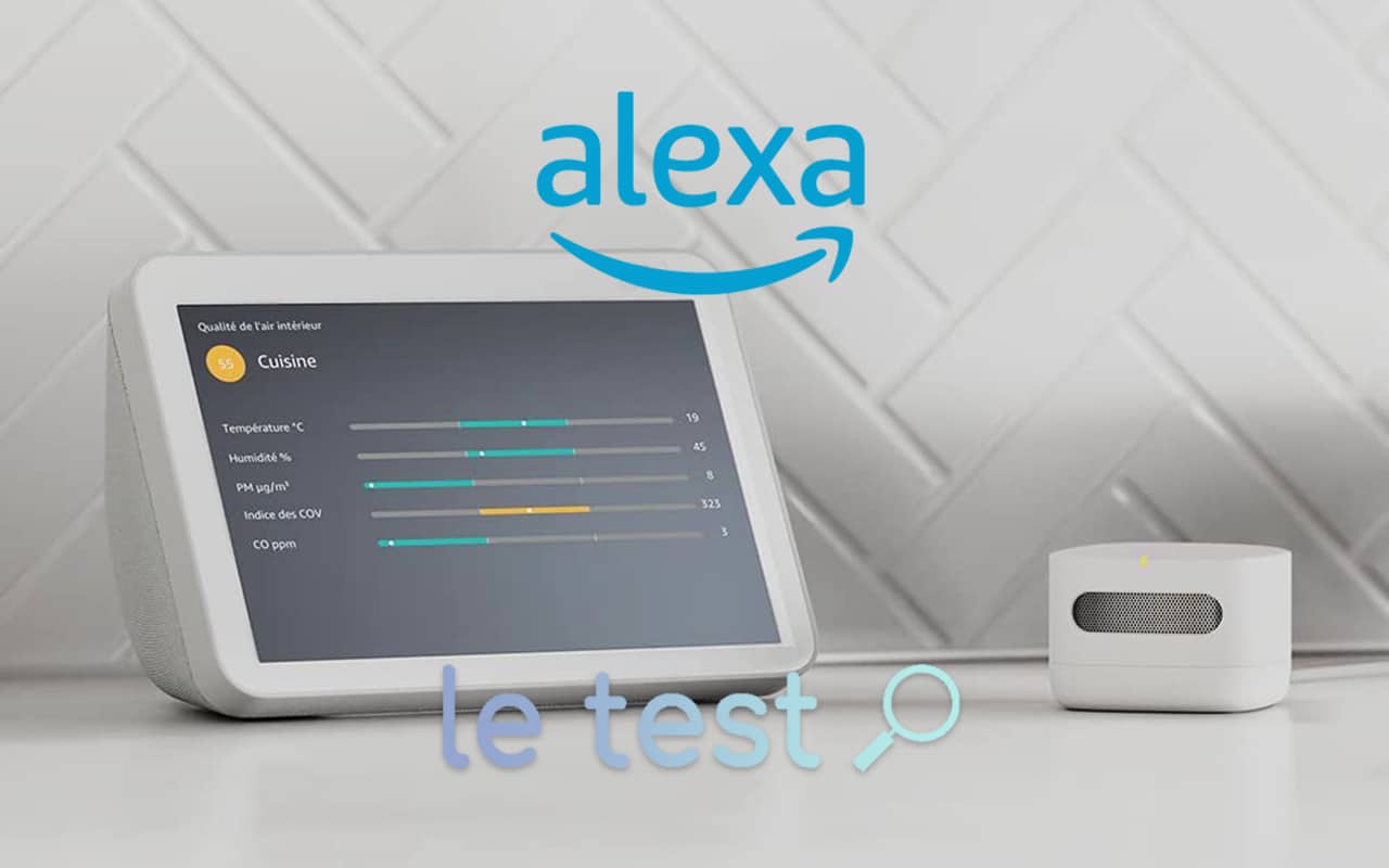 Capteur de température et d'humidité de l'air connecté avec commandes  vocales, Compatible Alexa / Google Home