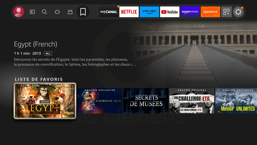 Mon espace sur Amazon Fire TV