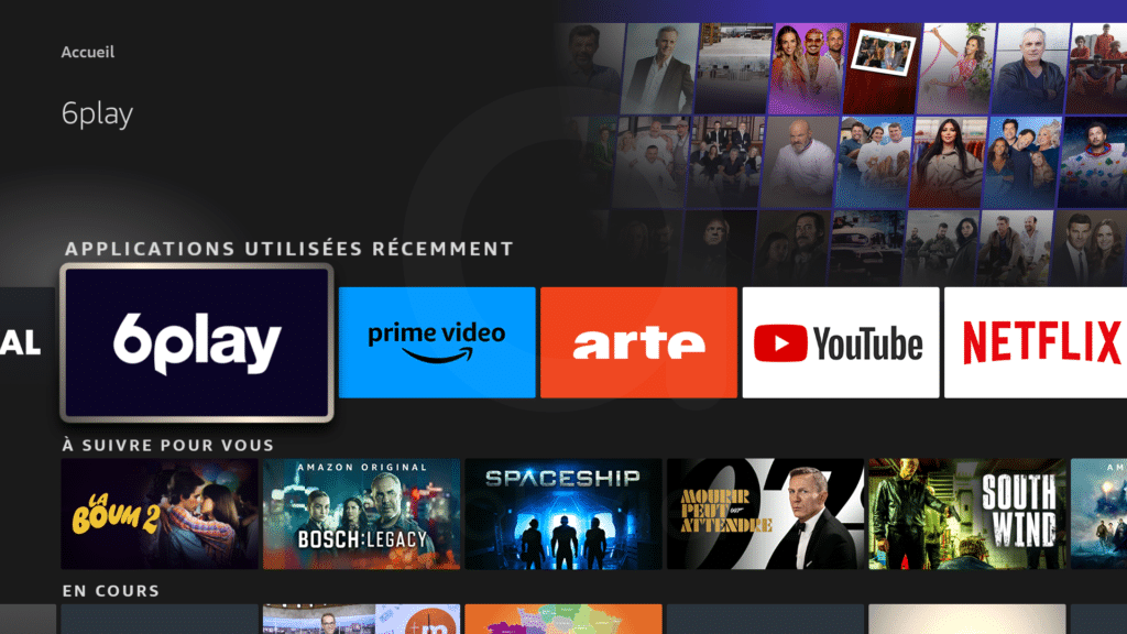 L'application 6play sur Fire TV Cube