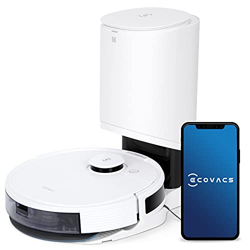 ECOVACS N8 PRO+ Robot aspirateur laveur avec station d'aspiration automatique - fonction de balayage, détection d'obstacles en 3D, navigation laser dToF : App, Alexa, Google Home