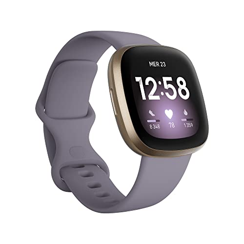 Fitbit Versa 3, la montre connectée santé et sport avec un abonnement de 6 mois à Fitbit Premium inclus, GPS intégré, score d’aptitude quotidienne et jusqu’à 6 jours d’autonomie de batterie
