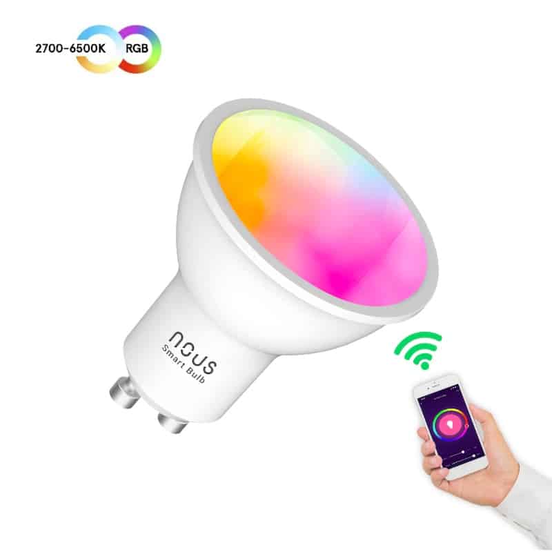 NOUS - Ampoule intelligente RGB WIFI TUYA (format GU10)