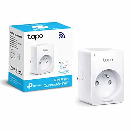 Tapo Prise Connectée WiFi, Prise Intelligente compatible avec Alexa et Google Home, 10A Type E, Contrôler le radiateur, la cafetière, la lampe à distance, aucun hub requis, Tapo P100(FR) 1 Pack