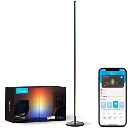 Govee RGBIC Lampadaire LED, WiFi Lampadaire sur Pied Fonctionne avec Alexa, Google Assistant, Musique Sync, 16 Millions Couleurs et 58 Modes de Scène, Lampe Moderne pour Salon, Chambre, Salle de Jeux