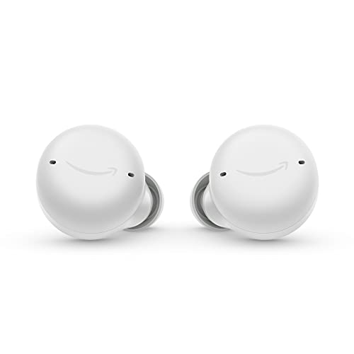 Echo Buds (2e génération) | Écouteurs Bluetooth sans fil avec Alexa, anti-bruit, microphone intégré, IPX4 résistance à l'eau| Blanc
