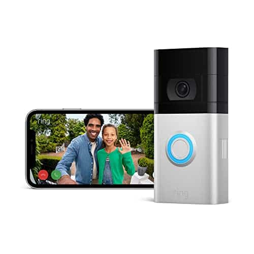 Ring sonnette vidéo 4 sans fil (Video Doorbell 4)| Sonnette extérieure avec caméra HD, visiophone, audio bidirectionnel, vidéo Pre-Roll, alimentation par batterie | Essai Ring Protect 30 jours gratuit