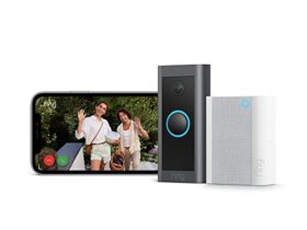 Ring sonnette vidéo filaire (Video Doorbell Wired) + Chime | Sonnette connectée avec caméra HD, visiophone, extérieur étanche, détection de mouvements, raccordée | Essai Ring Protect 30 jours gratuit