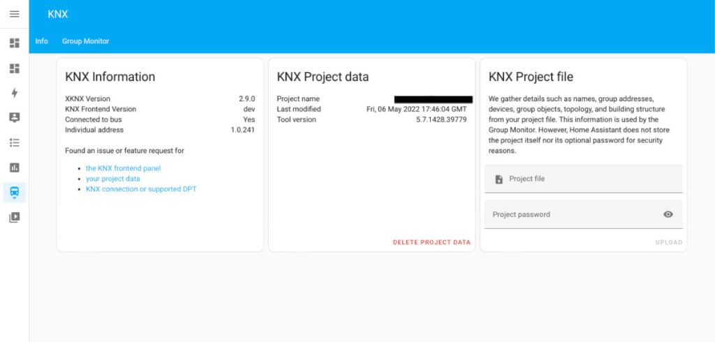 L'intégration KNX sur la domotique Home Assistant