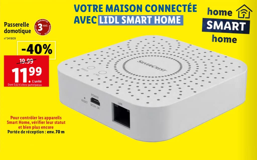 Lidl Smart Home propose sa passerelle SiverCrest à -40%