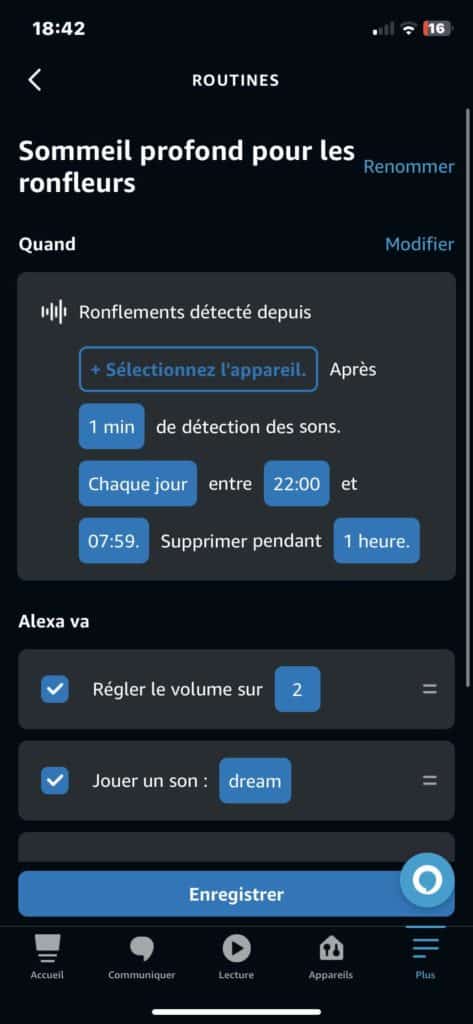 Nouvelle interface des routines dans l'application Alexa 2023