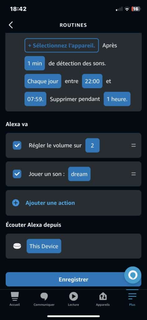 Nouvelle interface des routines dans l'application Alexa 2023