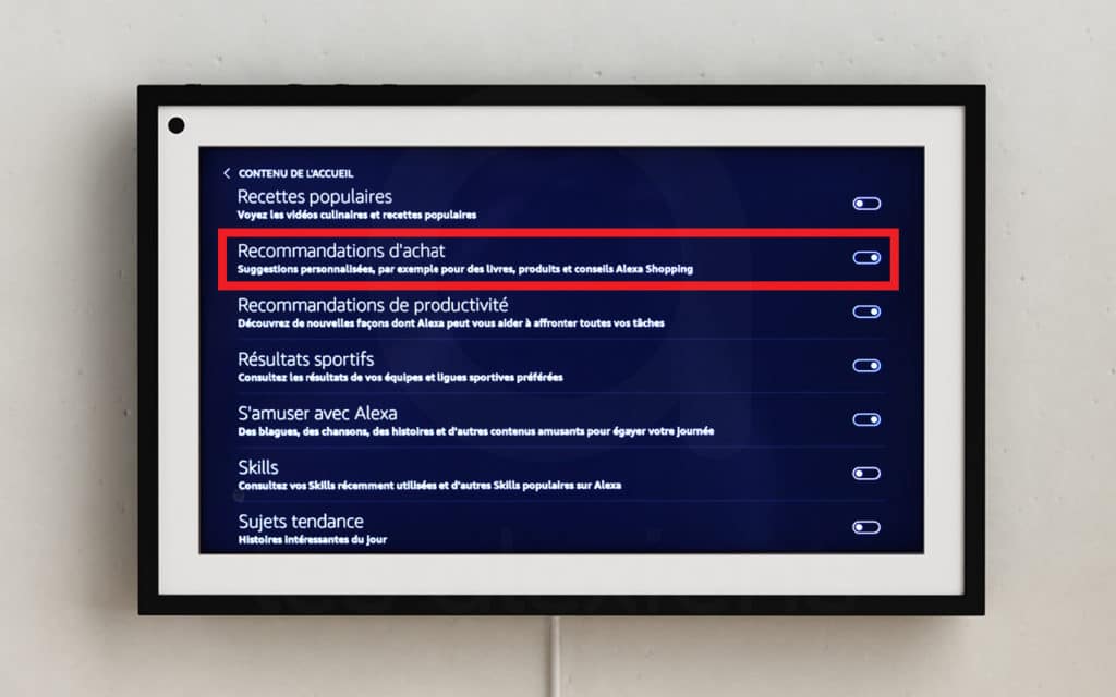 Comment choisir ce qu'affiche Alexa sur Echo Show