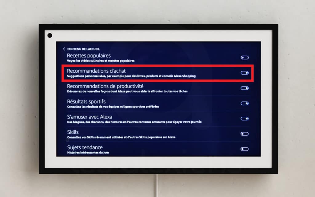 Comment choisir ce qu'affiche Alexa sur Echo Show