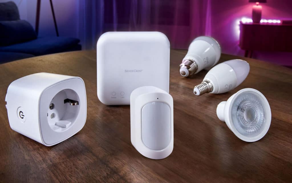 Quelques objets connectés de la gamme domotique Lidl Smart Home