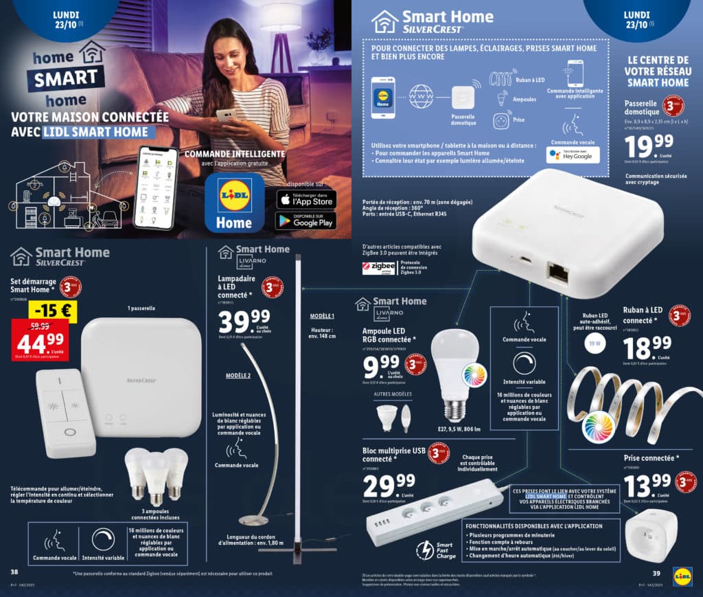 Pages du catalogue Lidl Smart Home du 23 octobre 2023