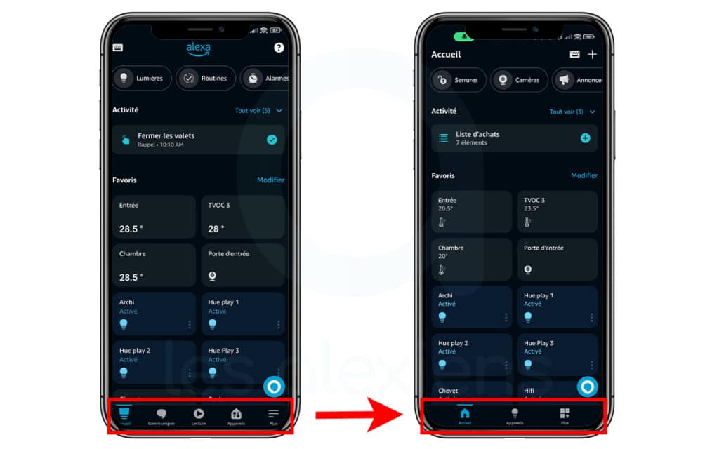 Amazon introduit une nouvelle barre de navigation dans l'application Alexa