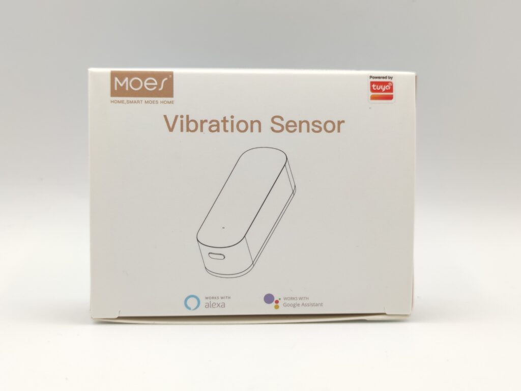 Simple mais efficace avec les informations principales sur l'emballage du Moes Vibration Sensor