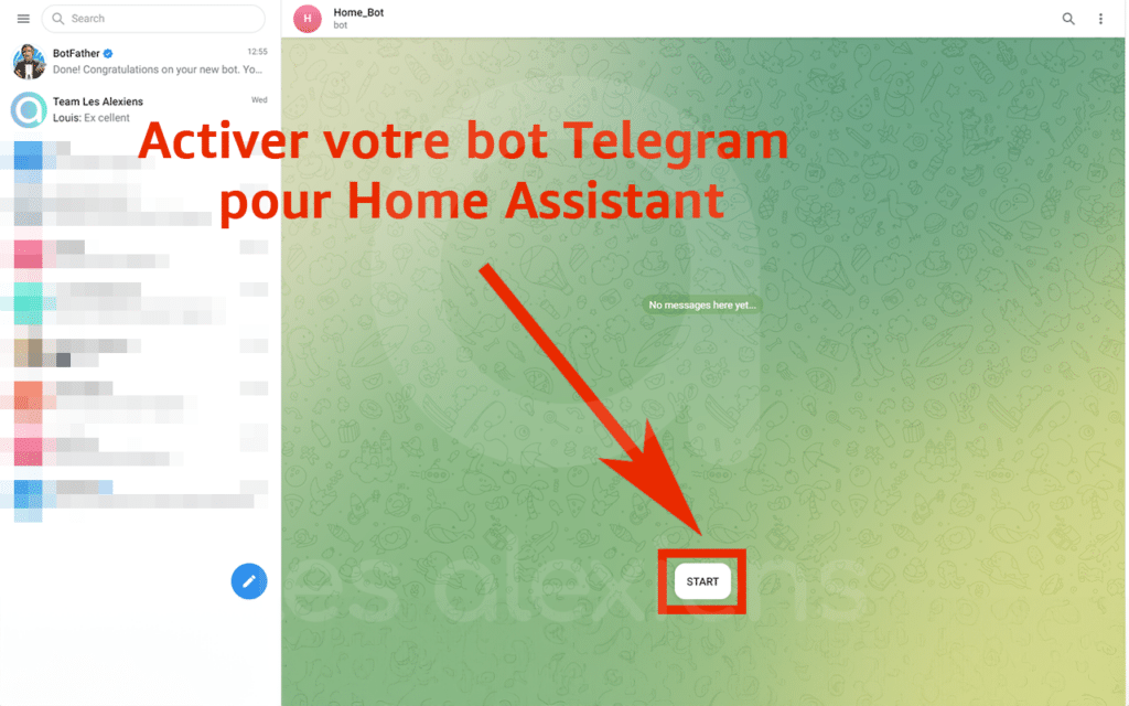 Activer le bot Telegram pour Home Assistant