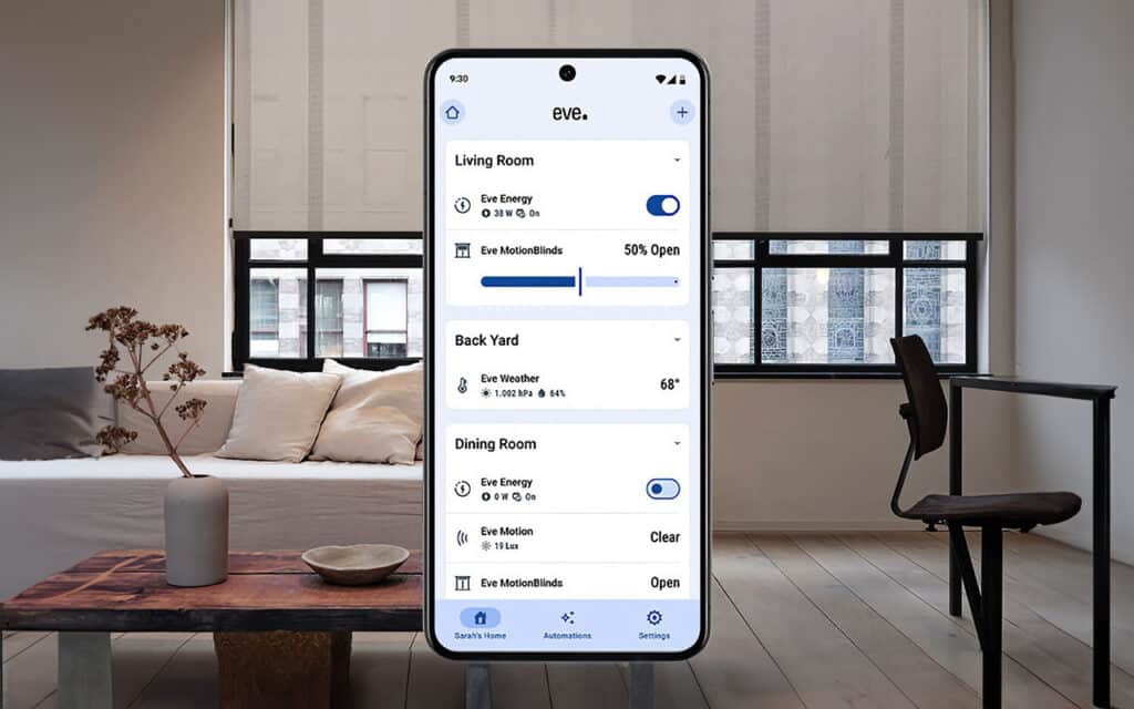 Eve System évoque sa future application Android s'appuyant sur les API Google Home