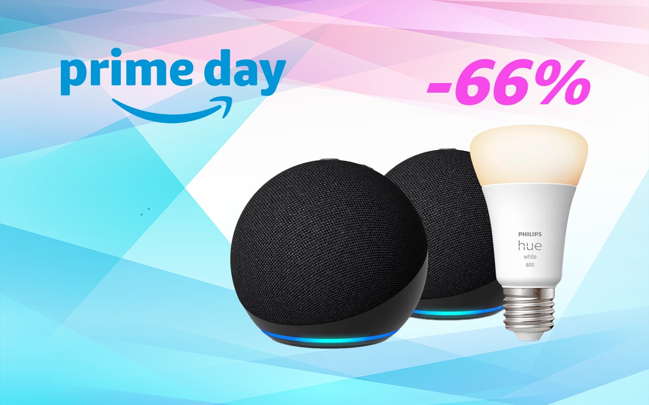 Offre Prime Day sur Amazon Echo Dot 5 avec ampoule Philips Hue