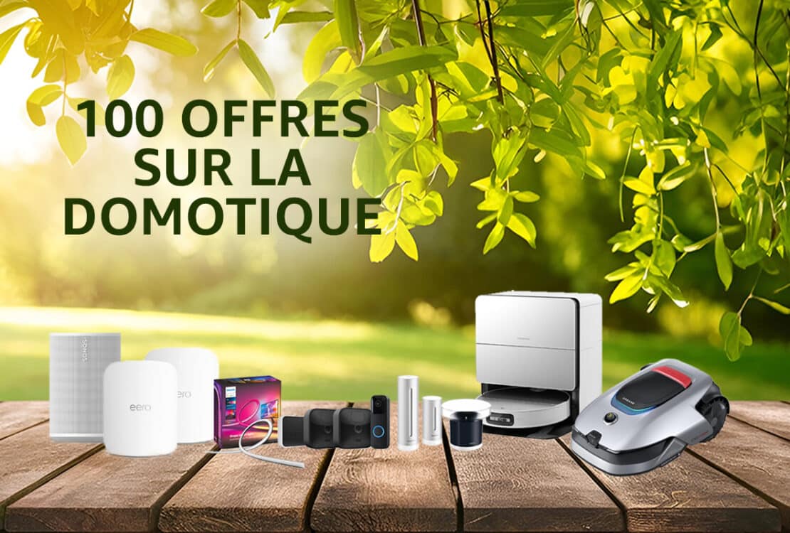 Améliorez votre maison connectée ce week-end en profitant de 100 offres sur la domotique : prises connectées, caméras de surveillance, robots aspirateurs, luminaires intelligents et bien plus encore.