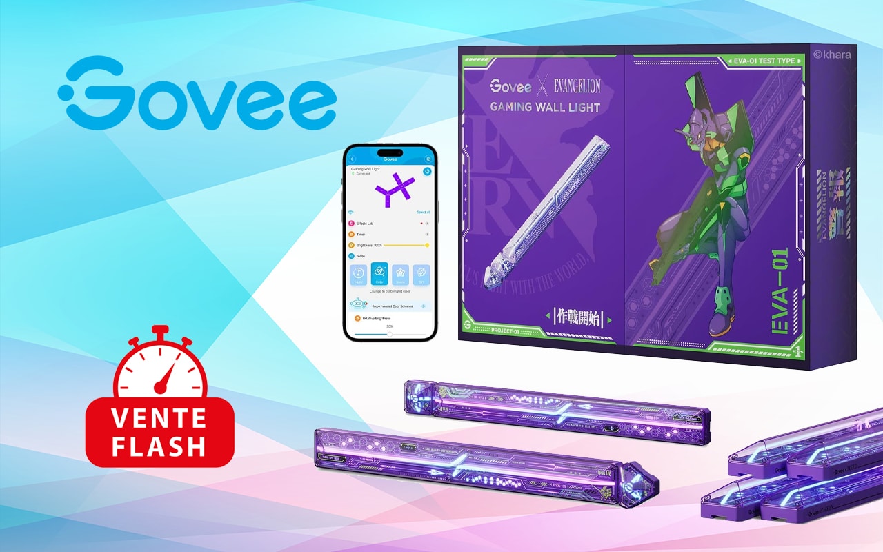 Illuminez votre espace avec la Govee x EVANGELION Glide Applique LED : 45% de réduction !